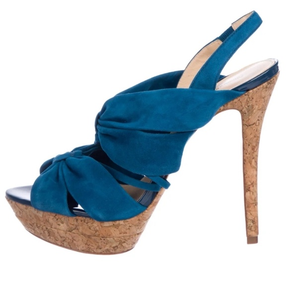 ALEXANDRE BIRMAN Suede Platform Slingback Sandals - Picture 3 of 7